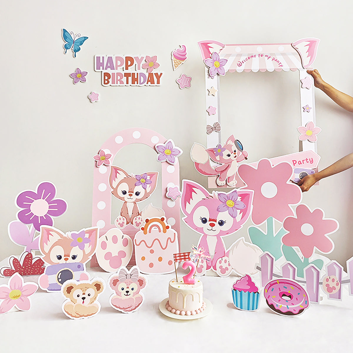 LinaBell & Duffy Standee Birthday Party Decor Coutouts Set of 24 Pieces