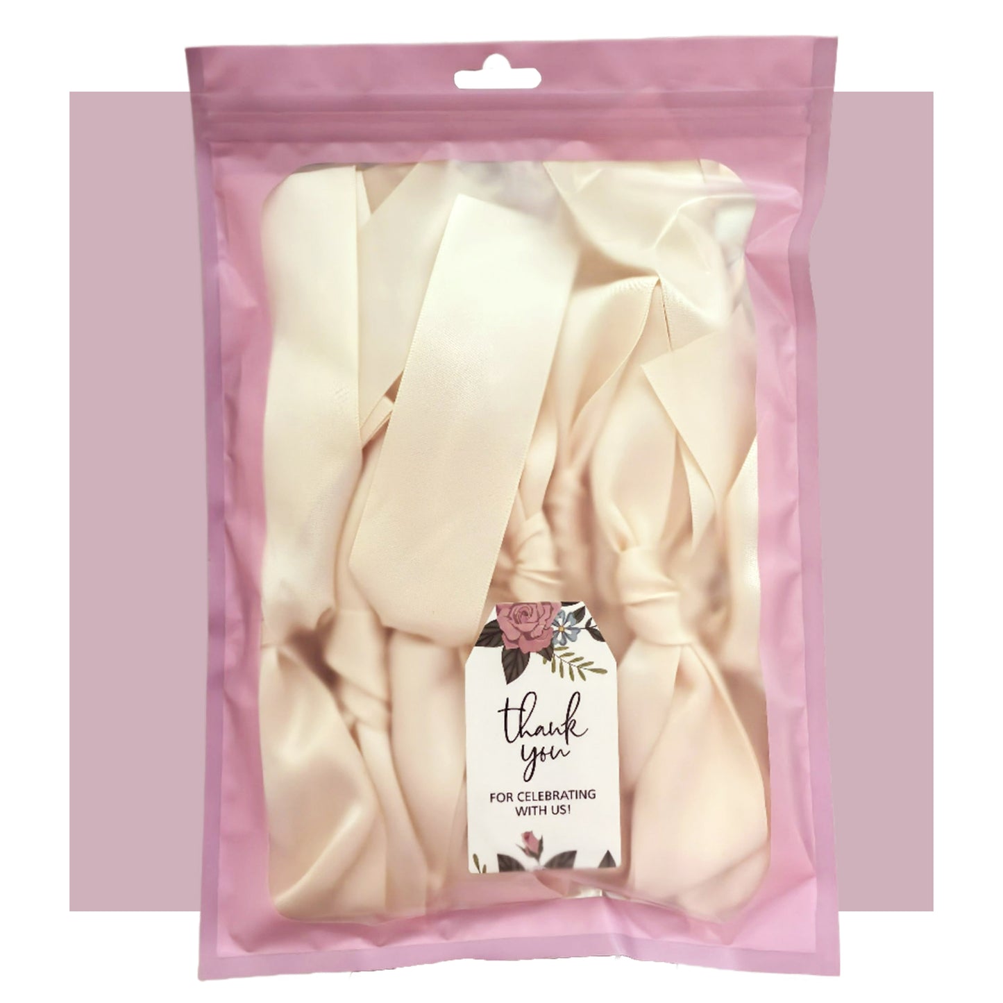 Eanjia Handmade Satin Ribbon Bow Banner 6FT x 2pack