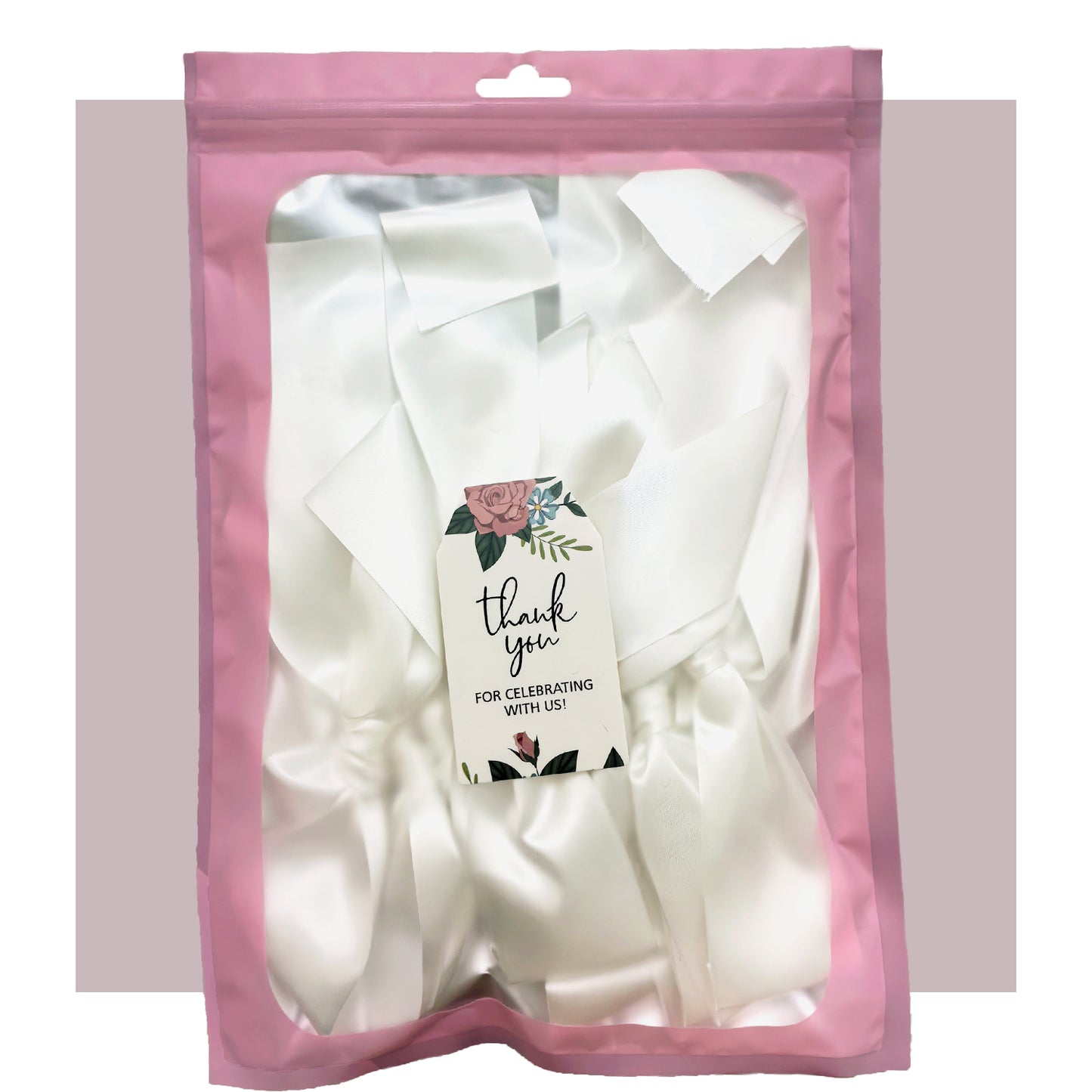 Eanjia Handmade Satin Ribbon Bow Banner 6FT x 2pack