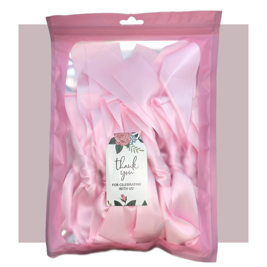 Eanjia Handmade Satin Ribbon Bow Banner 6FT x 2pack