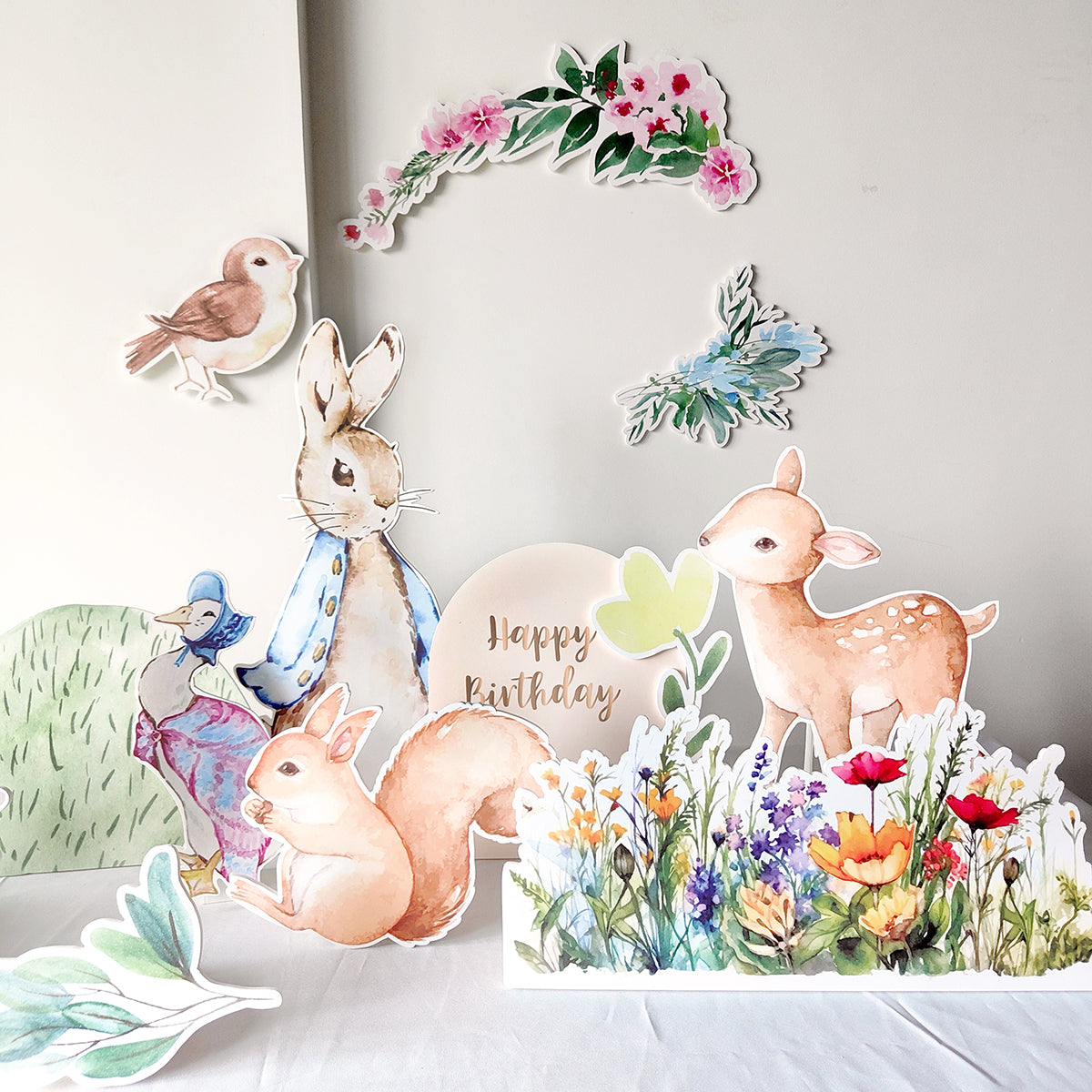 Peter Rabbit & Friends Party Decor Coutouts Set of 14 Pieces