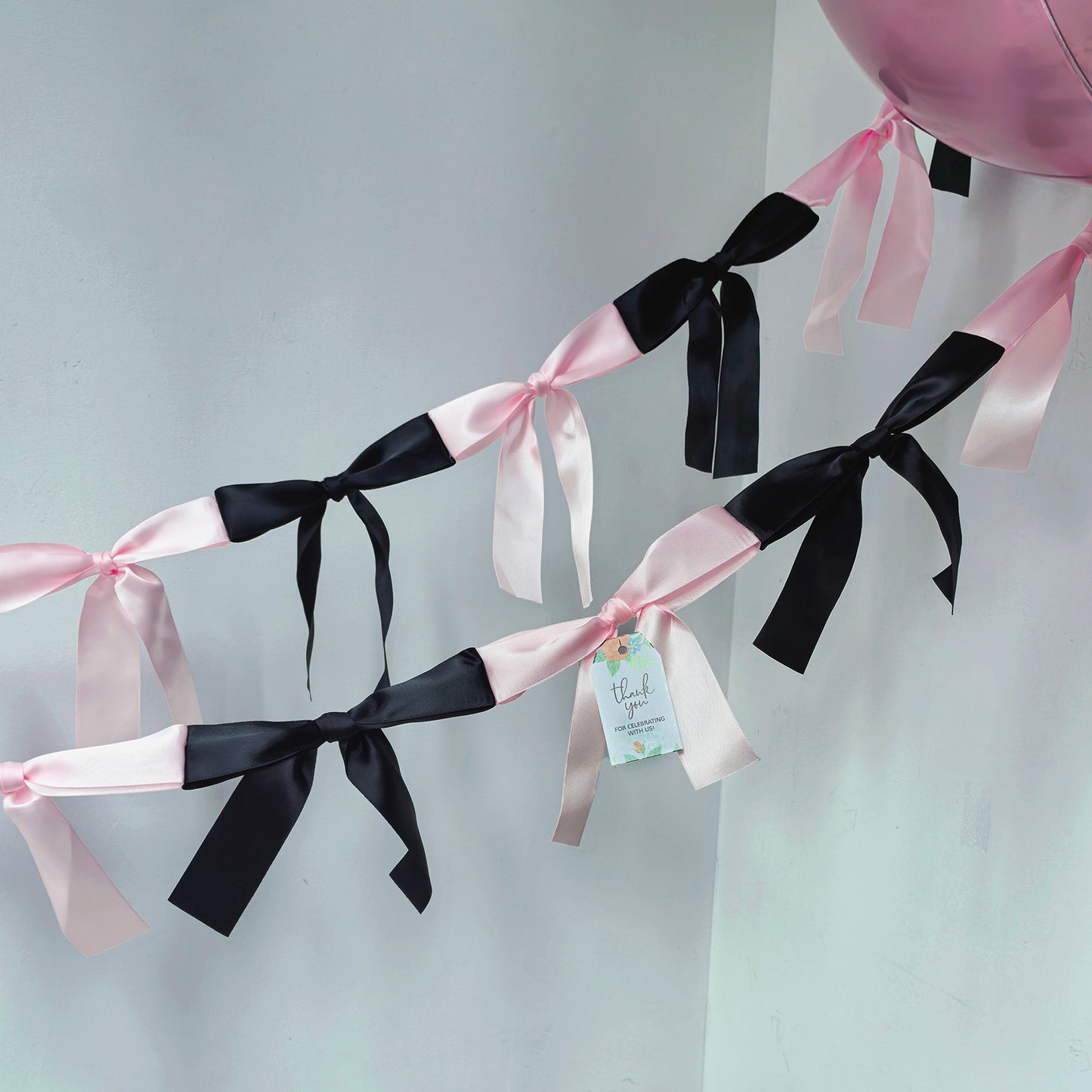 Eanjia Handmade Satin Ribbon Bow Banner 6FT x 2pack