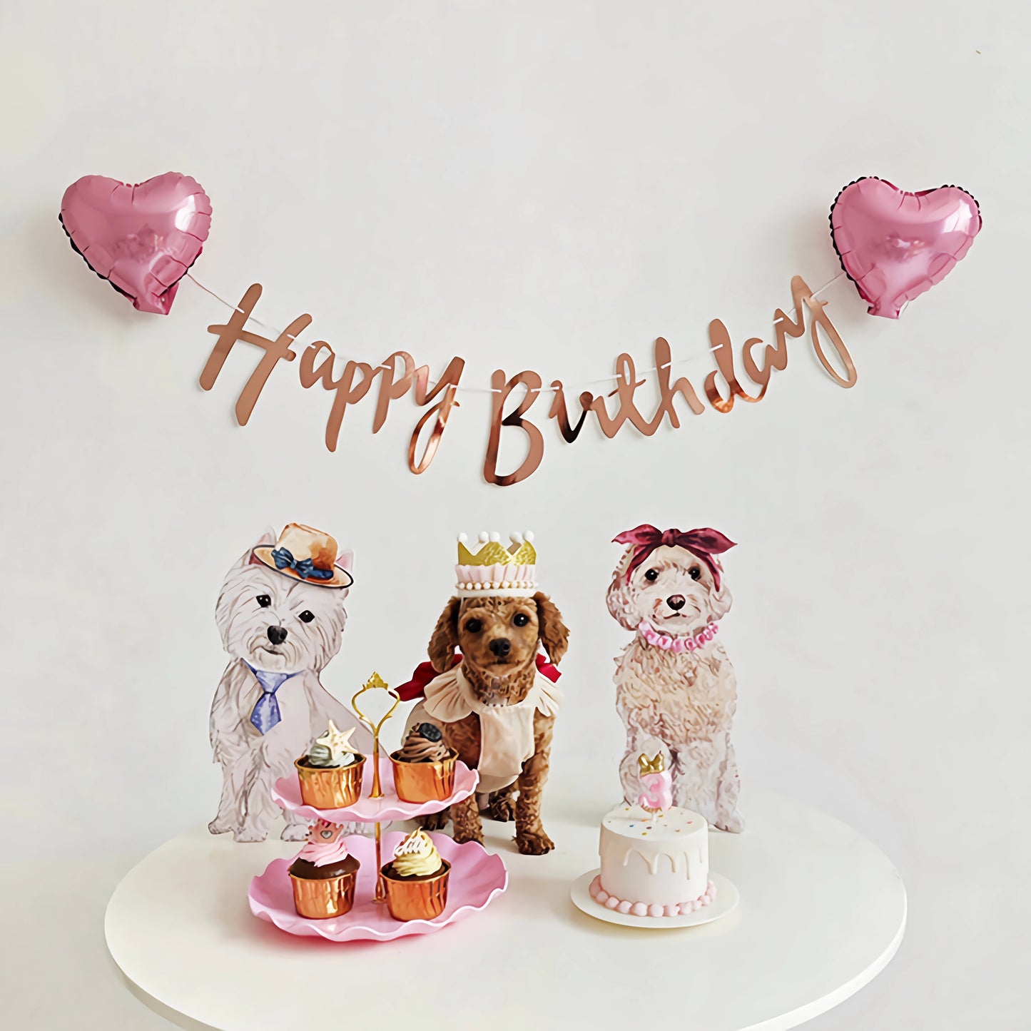 Pet Dog Birthday Party Suppplies,Teddy Pomeranian French Bulldog ,Shetland Sheepdog,German Shepherd Foam Board Cutout |Dog Standee Table Decor |Life Size Customzied Pet Cutout