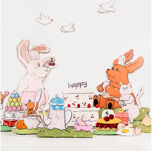 Wonderland Bunny Afteroon Tea Party Foam Board Cutout