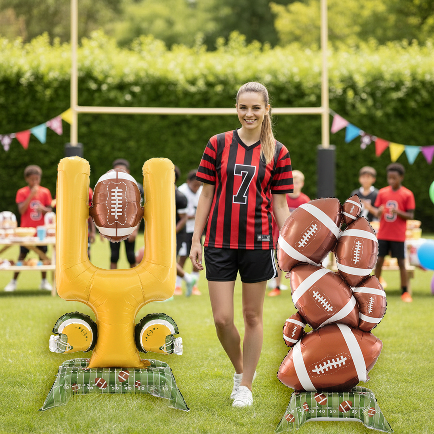 Set of 2 Standing football balloons