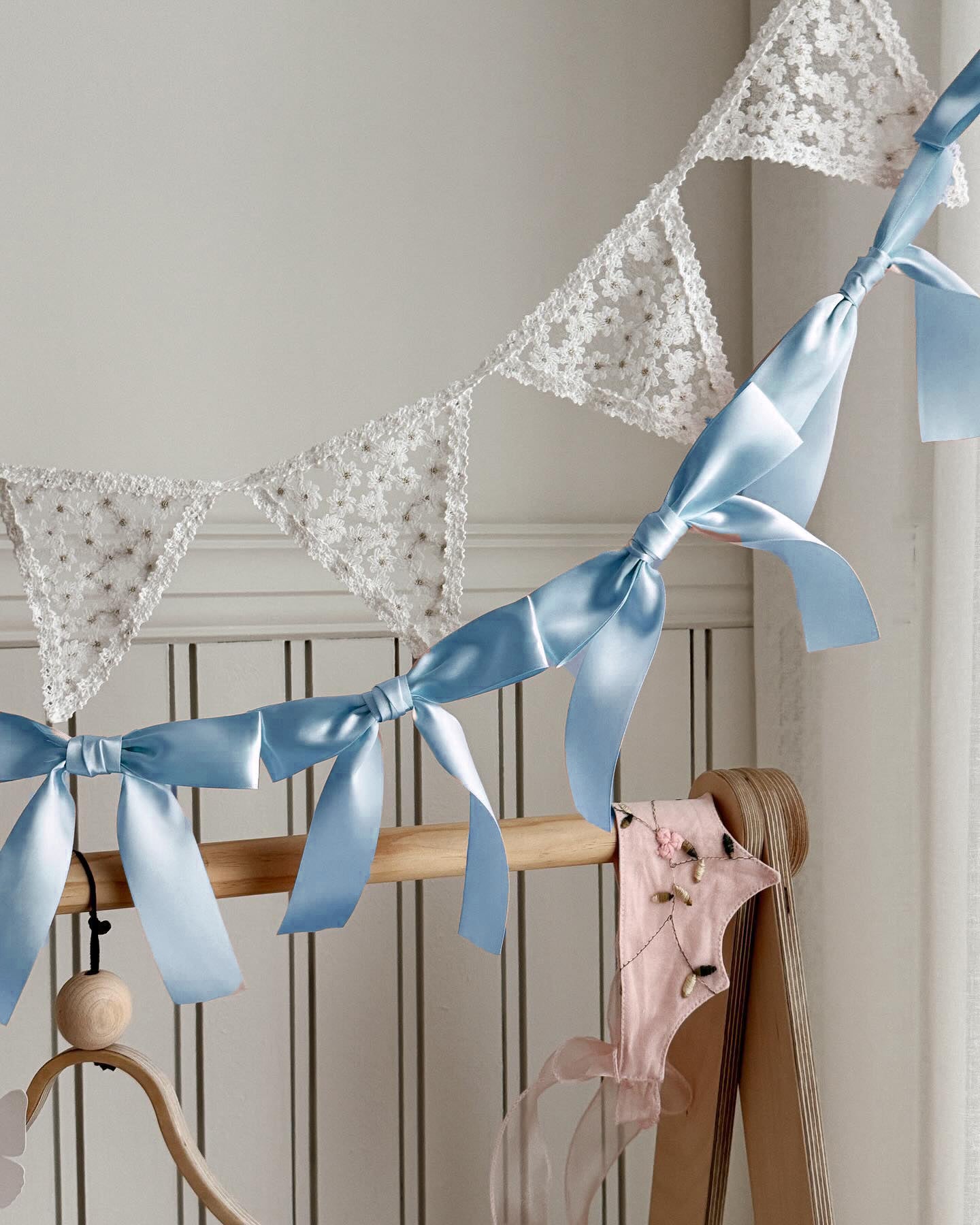 Eanjia Handmade Satin Ribbon Bow Banner 6FT x 2pack