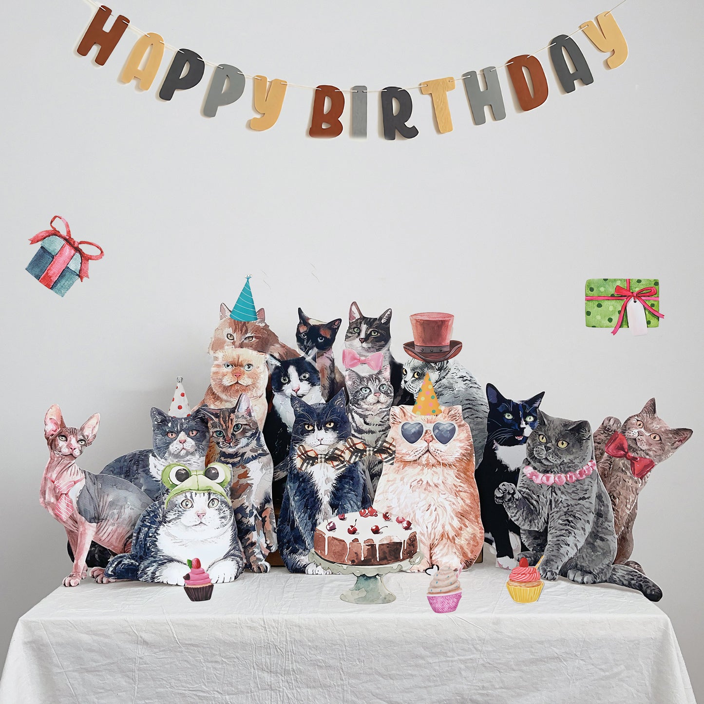 Cat Cutouts Decor for Birthday Party Suppplies