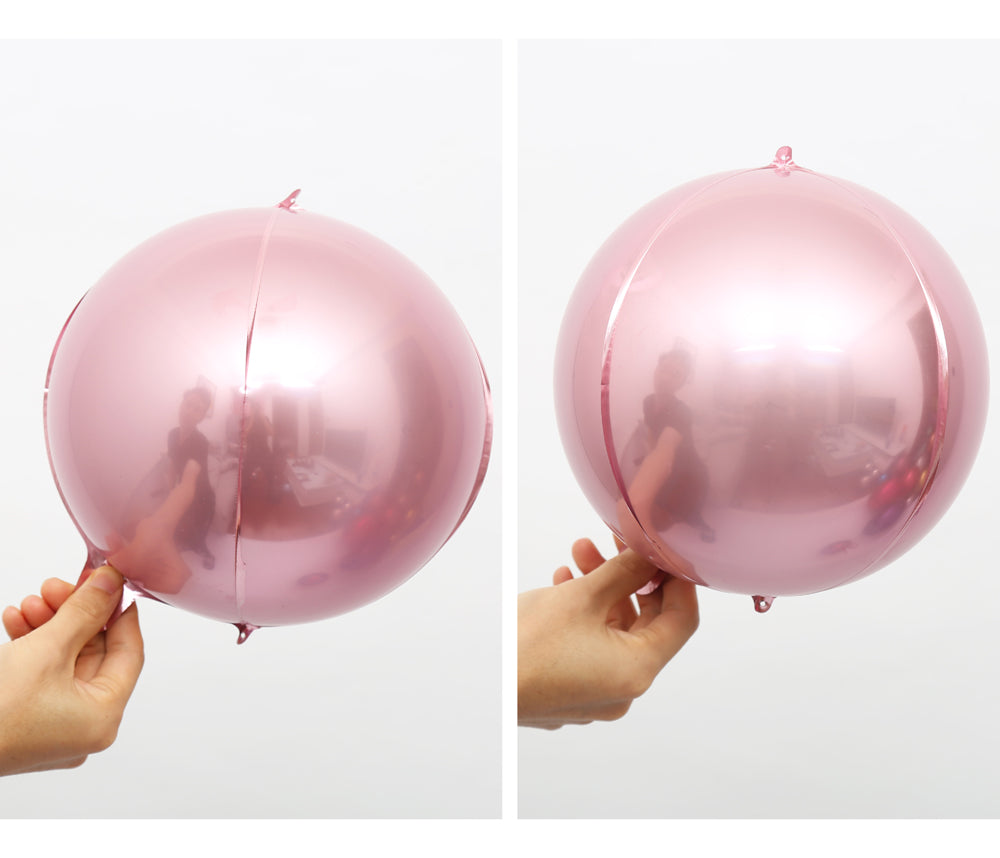 Eanjia Hangable 4D Orbz Foil Balloons 7" 14" 16" 22“ Baby Pink