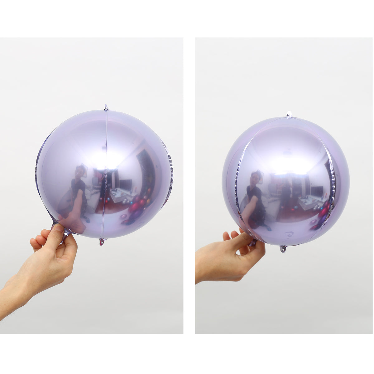 Eanjia Hangable 4D Orbz Foil Balloons 7" 14" 16" 22“ Purple