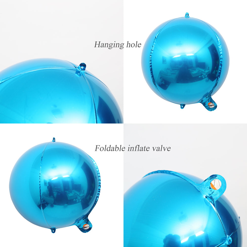 Eanjia Hangable 4D Orbz Foil Balloons 7" 14" 16" 22“ Royal Blue