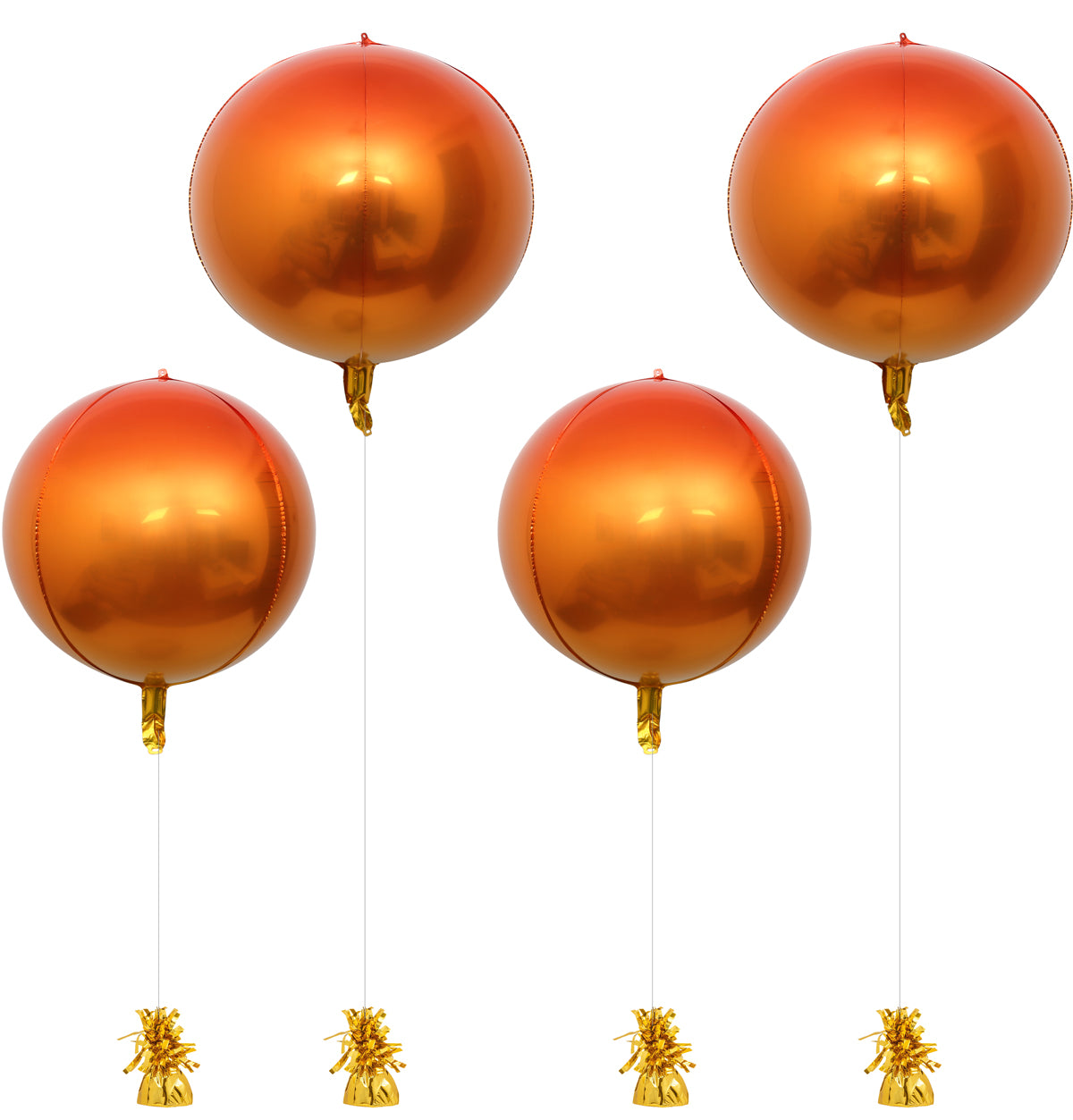 Eanjia 4D Ombre Foil Balloons Gold & Copper Gradient