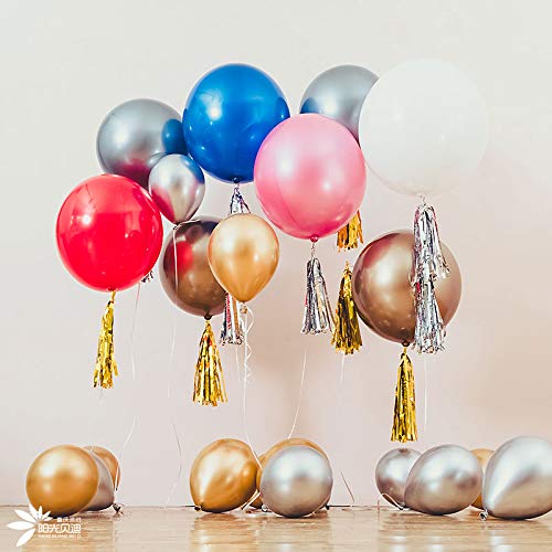 4pcs 18” Metallic Balloons Luster Bobo Balloons Wrinkle Free Round Non-Laxtex Bubble Balloon Spark Chrome Balloon for Birthday Chritmas Wedding Party Decoration18“…