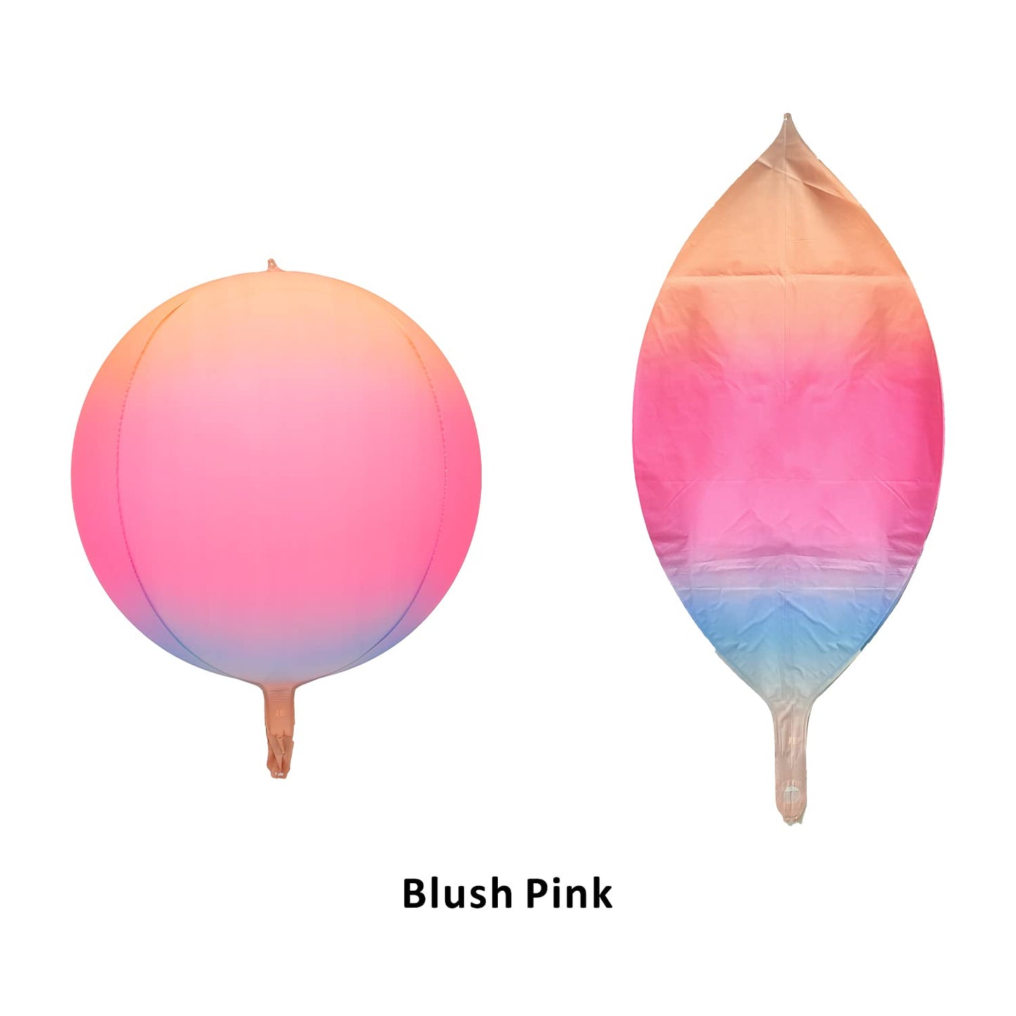 Eanjia 4D Ombre Foil Balloons Peach Blush Pink Gradient