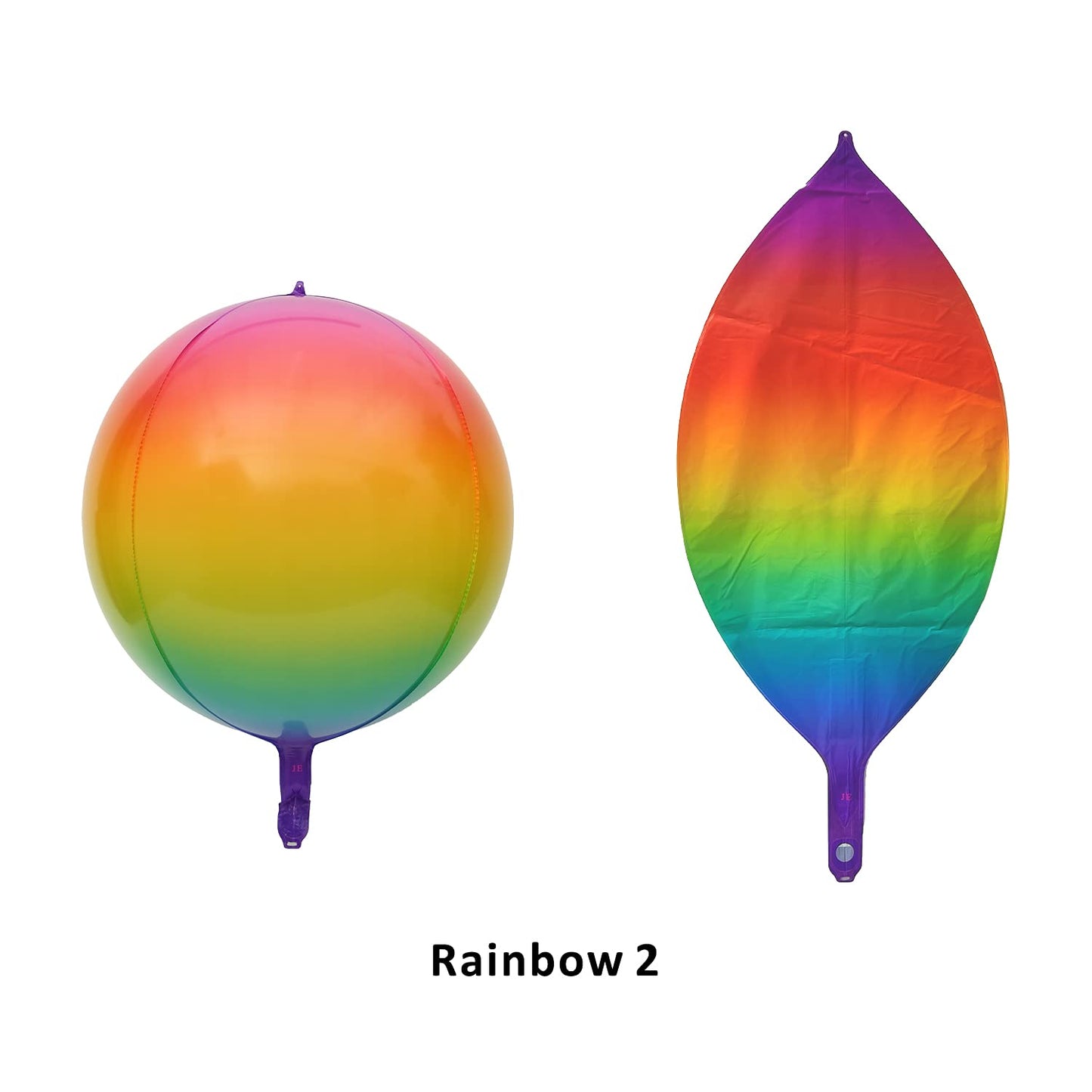 Eanjia  Gradient Ombre 4D Foil Balloons Rainbow 3  16inch