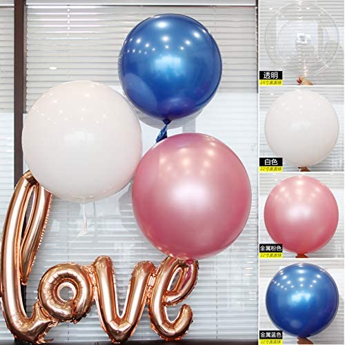 4pcs 18” Metallic Balloons Luster Bobo Balloons Wrinkle Free Round Non-Laxtex Bubble Balloon Spark Chrome Balloon for Birthday Chritmas Wedding Party Decoration18“…