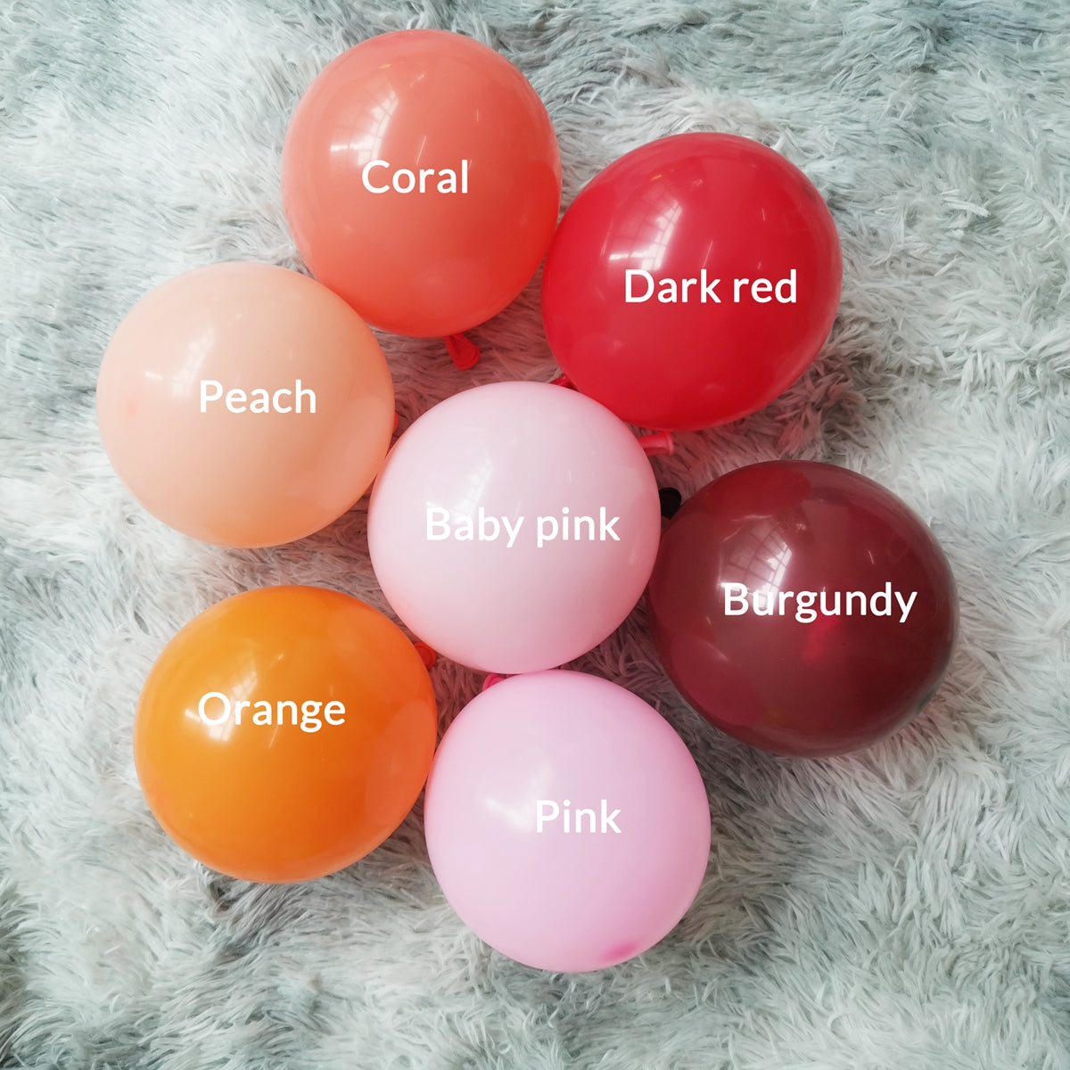 5" Natural Latex Balloons 100pcs /Pack  21colors  220g