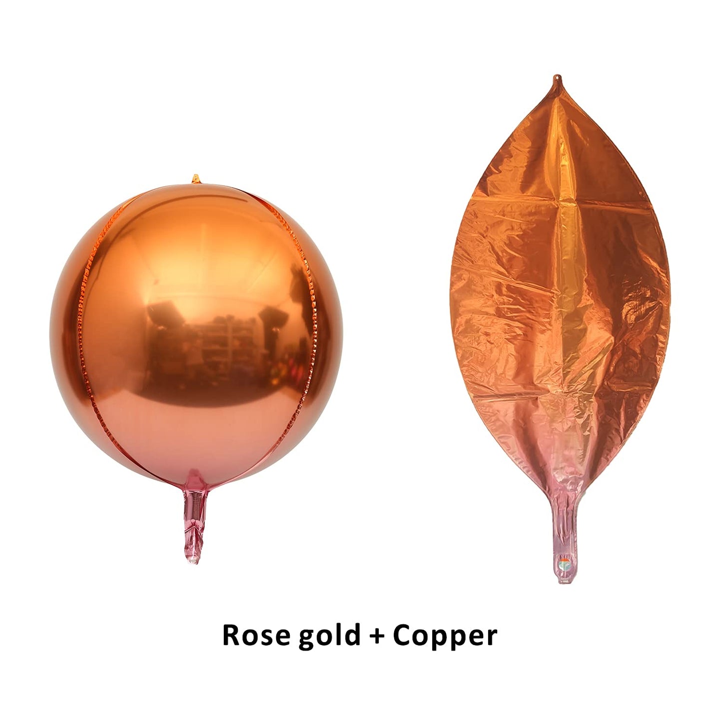 Eanjia 4D Ombre Foil Balloons Rose Gold Gradient