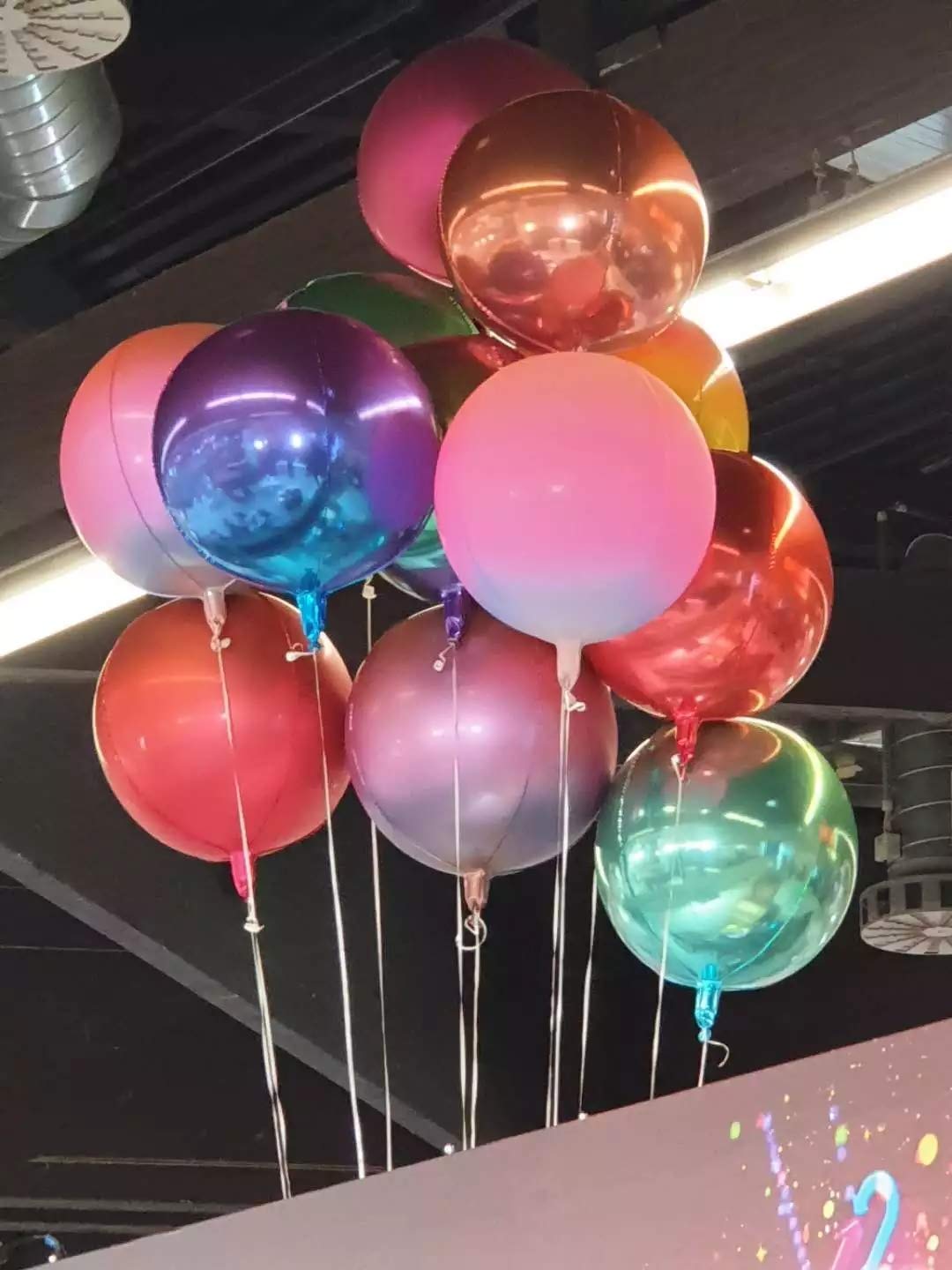 Eanjia 4D Ombre Foil Balloons Rose Gold Gradient