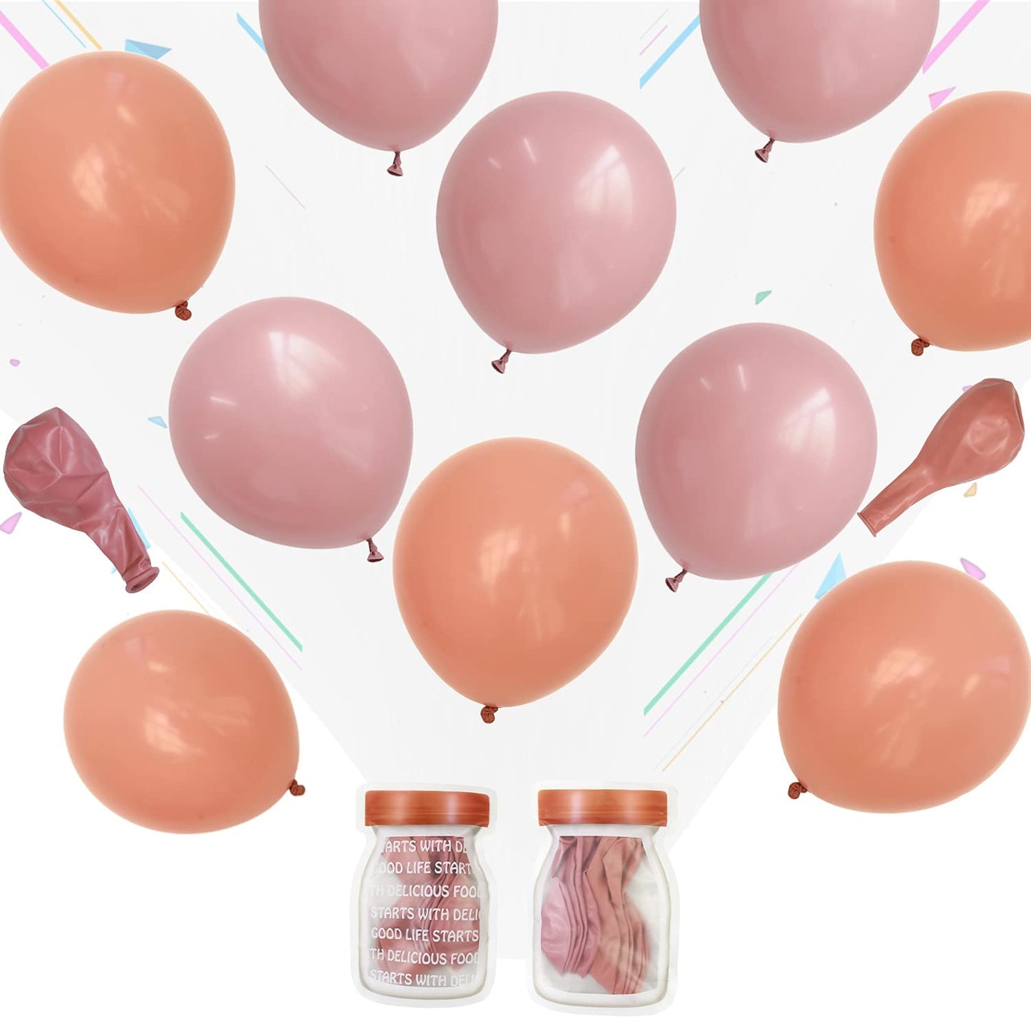 Eanjia 18" Rosewood Latex Balloons 10pcs Large Round Dusty Pink Balloons for Mauve Birthday Balloons Mauve Wedding Decorations Fall Bridal Shower Balloon Garland Kit Boho Balloon Arch Backdrop Decor