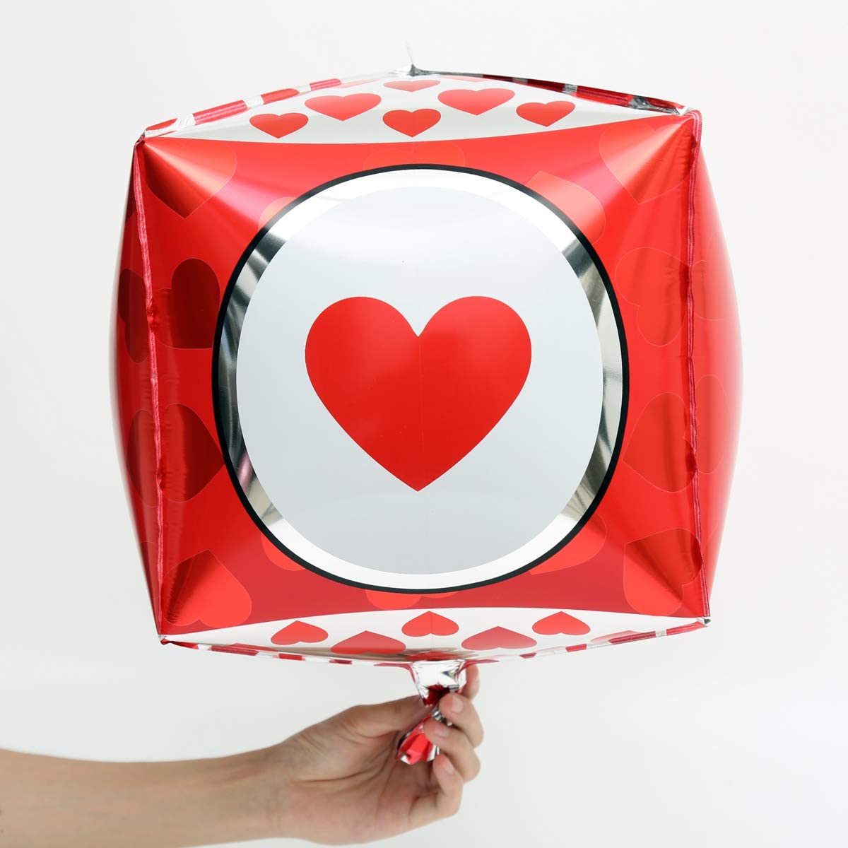 Eanjia 15" LOVE Letter Cube Foil Balloons Hangable Large Square Helium Balloons Aluminum Mylar Balloon 21st Birthday, Wedding Engagement Party Decorations Bridal Shower Baby Shower Decor (LOVE --CUBE)