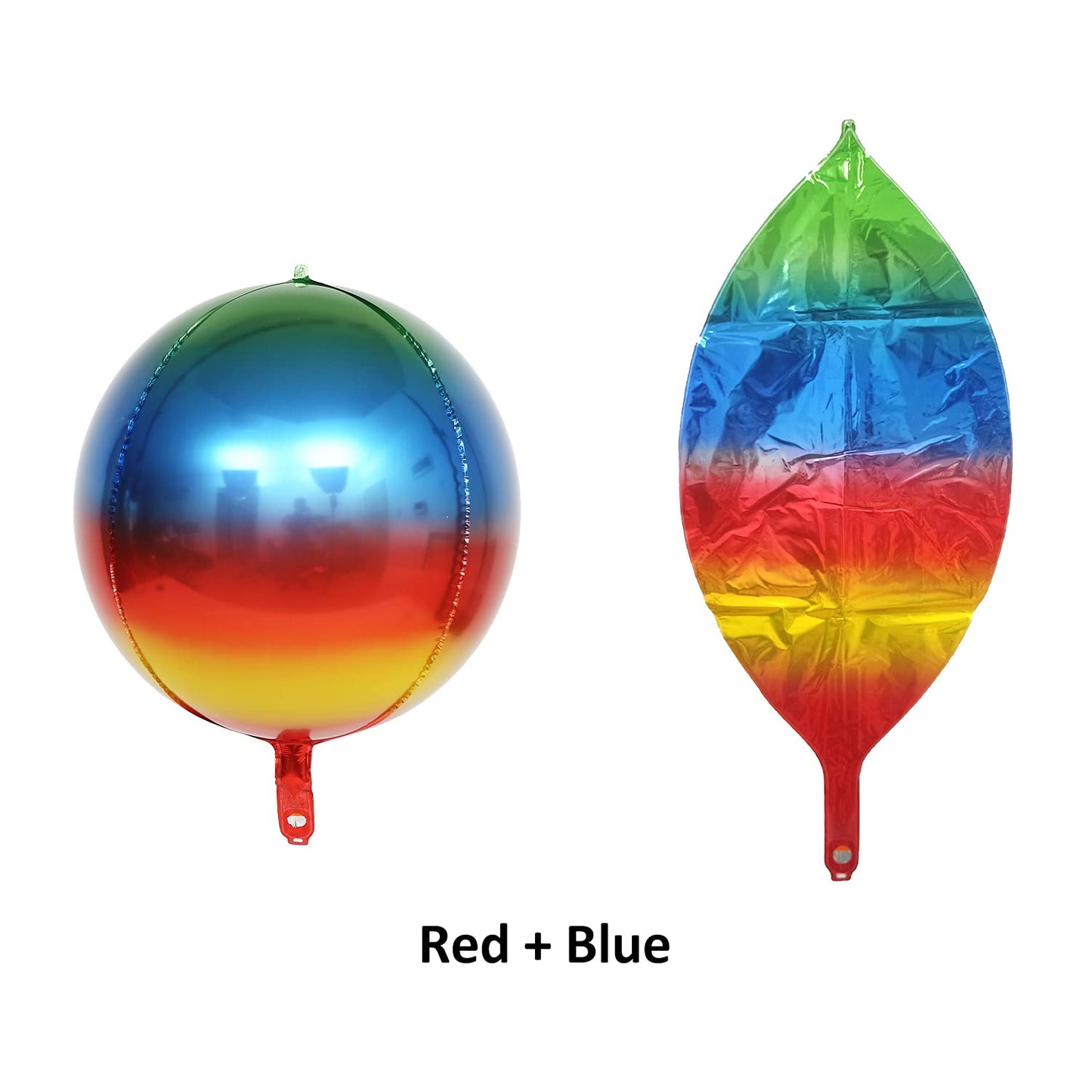 Eanjia 4D Ombre Foil Balloons Red & Blue Gradient