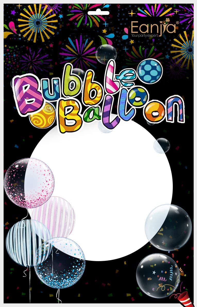 Eanjia 24inch Clear Bubble Balloons 20pcs Bobo Balloons for Sea Theme Party Supplies Baby Shower Birthday Wedding Decoration Clear Balloon Garland Kit Bubbles Party Supplies