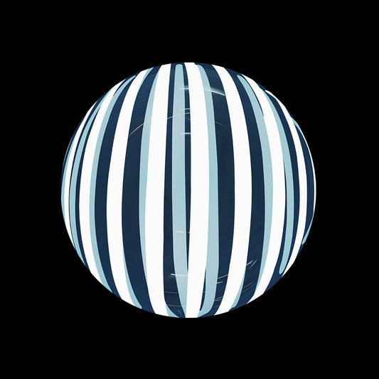 Eanjia 18inch Crystal Blue Stripe Bubble Balloons