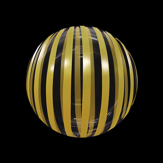 Eanjia 18inch Clear Gold Stripe Bubble Balloons