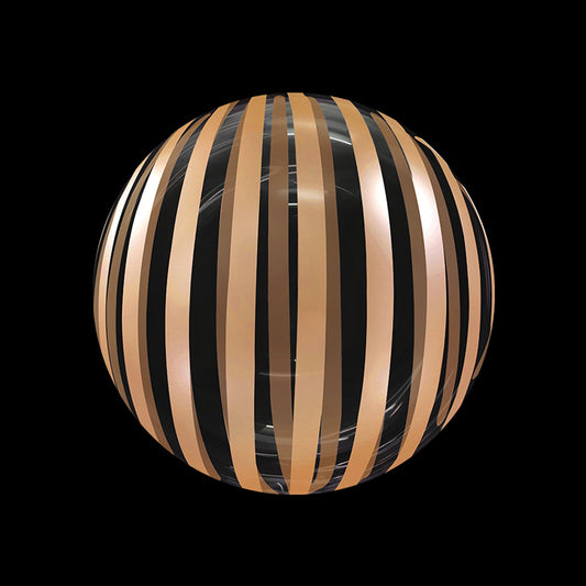 Eanjia 18inch Clear Rose Gold Stripe Bubble Balloons