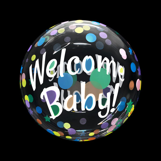 Eanjia  20 inch Welcome Baby Bubble Balloons