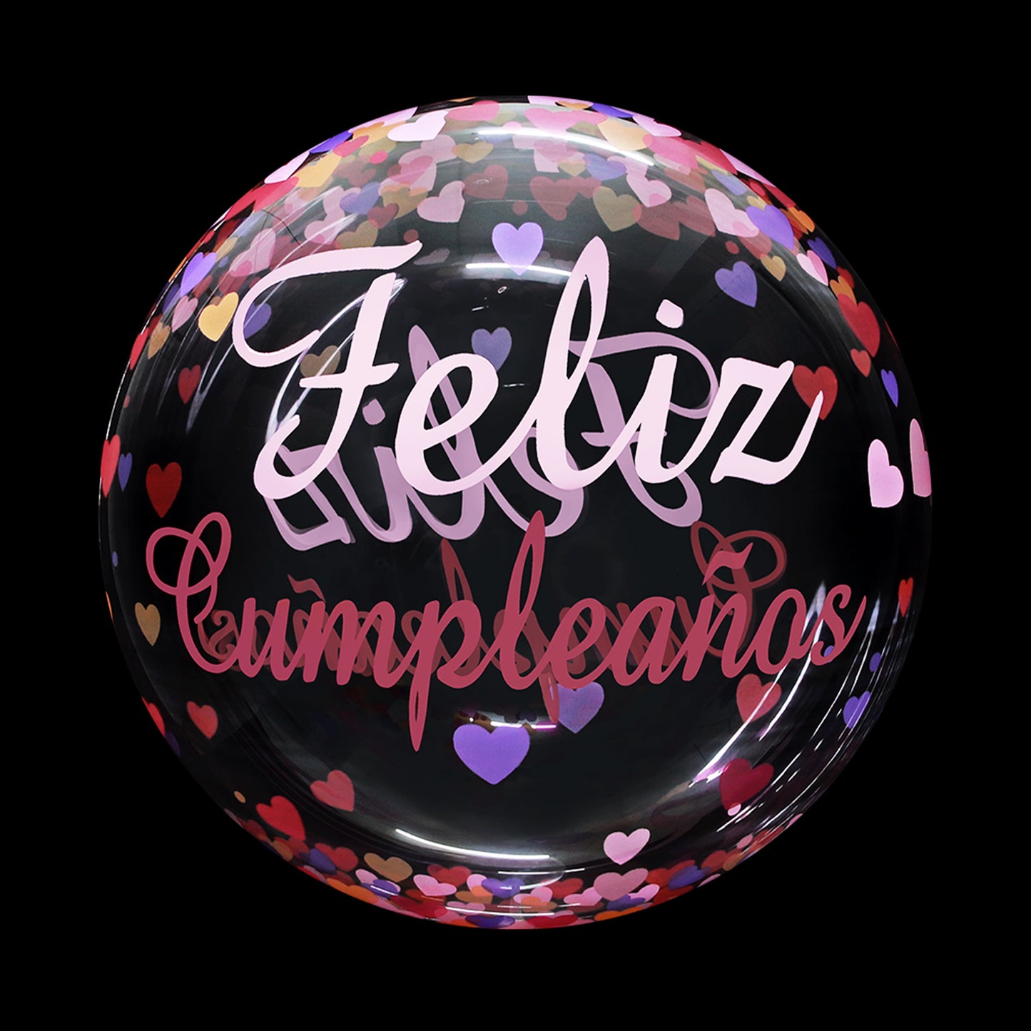 Eanjia  20 inch corazón feliz cumpleaños Globos de burbujas Bubble Balloons