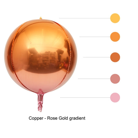 Eanjia 4D Ombre Foil Balloons Rose Gold Gradient