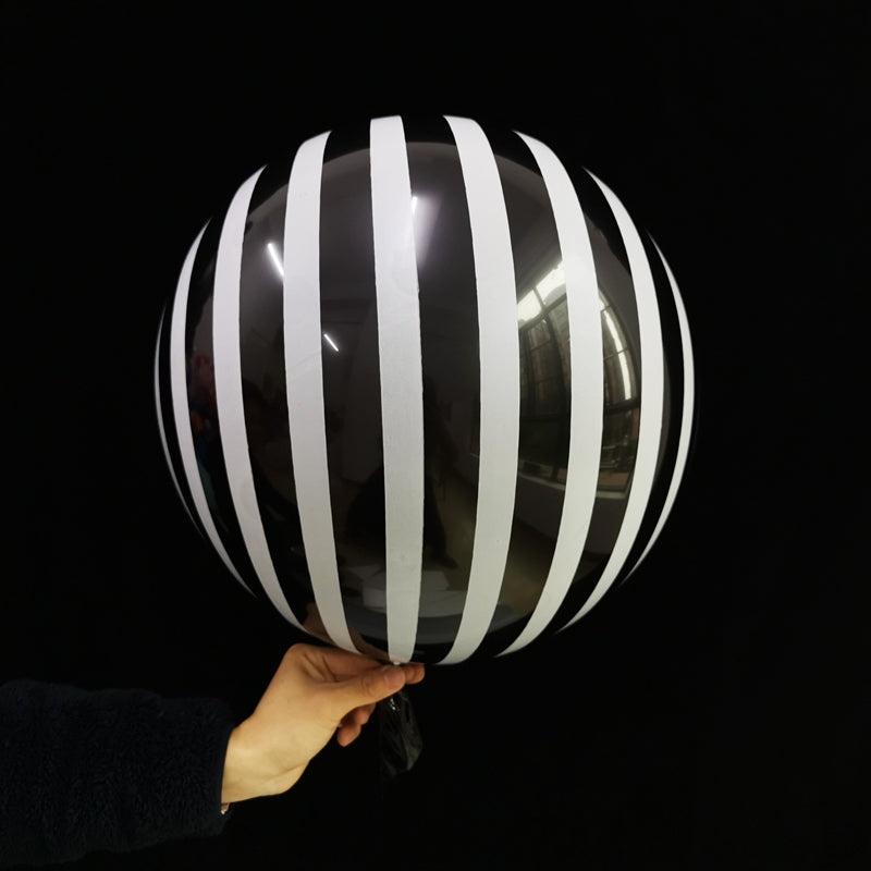 Eanjia 18inch Stripe Bubble Balloons Ball Shape,Long Lasting,Durable,Antioxidant Version Without Self-sealing valve