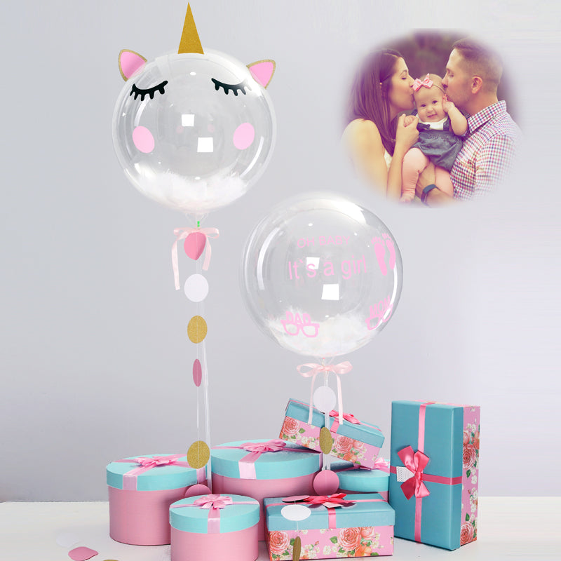 Eanjia Ultra-thin Clear Bubble Balloons Standard Inflated Size 45cm /18inch