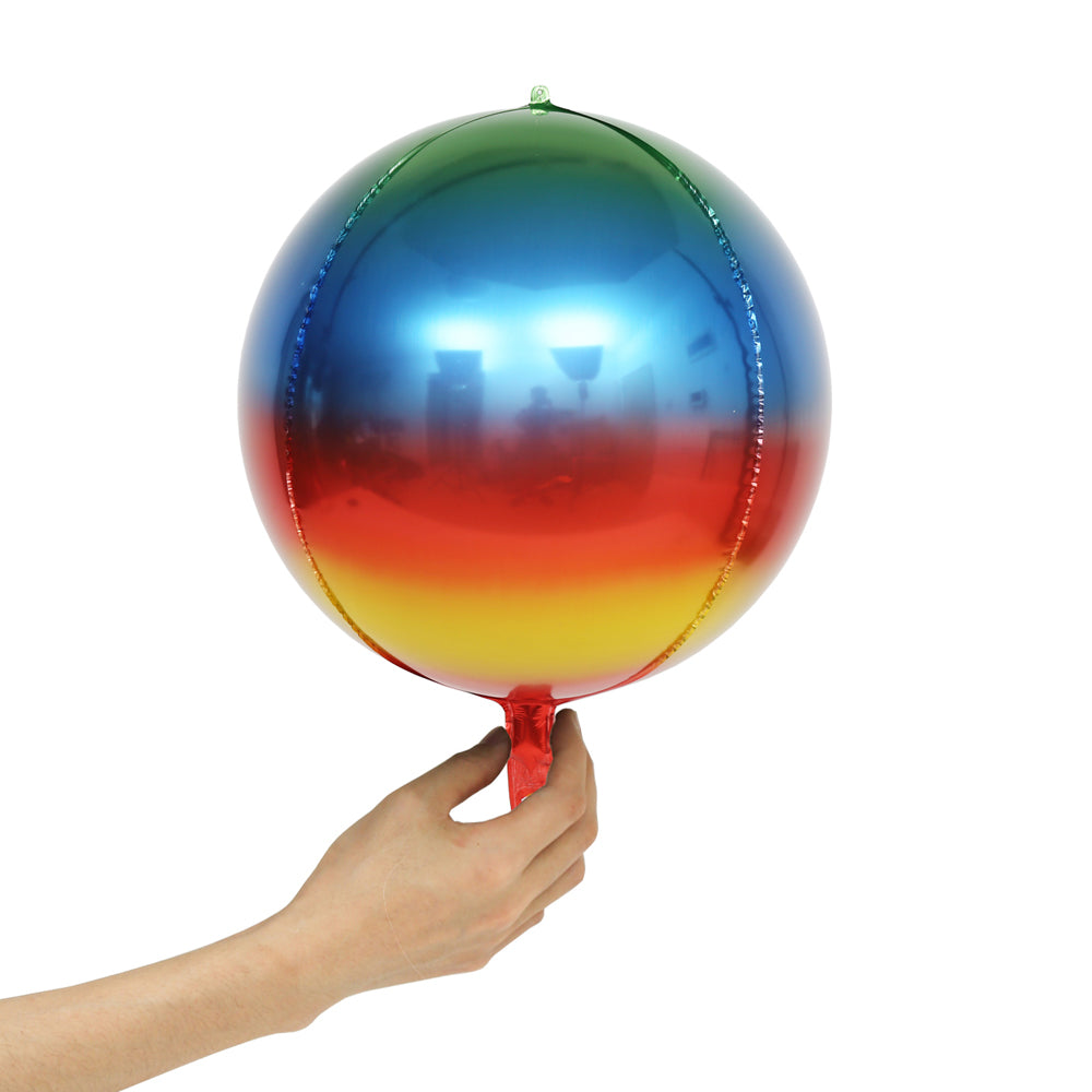 Eanjia 4D Ombre Foil Balloons Red & Blue Gradient