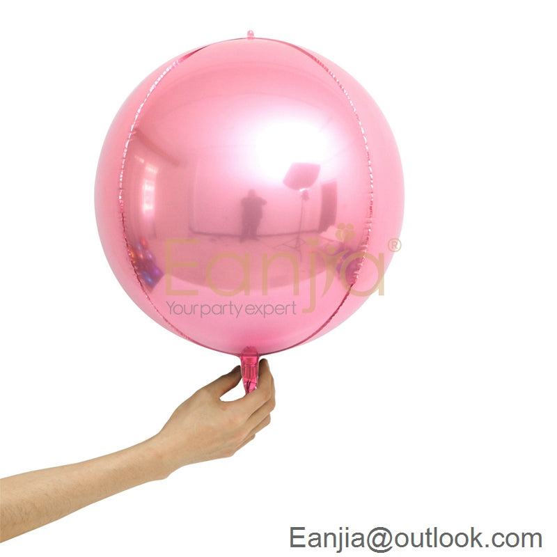 Eanjia Hangable 4D Orbz Foil Balloons 7" 14" 16" 22“ Baby Pink