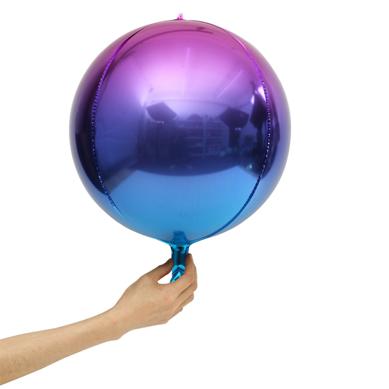 Eanjia 4D Ombre Foil Balloons Lightning Purple & Blue Gradient