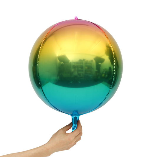 Eanjia  Gradient Ombre 4D Foil Balloons Rainbow 2